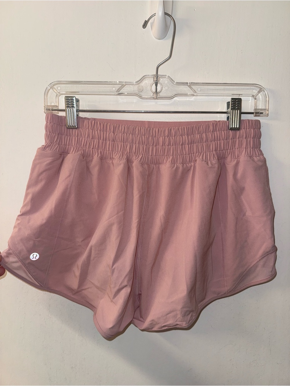 Light Pink Lululemon Hotty Hot 2.5 Athletic Shorts - Picture 2 of 4